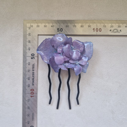 accesoriu păr hortensii naturale mov 