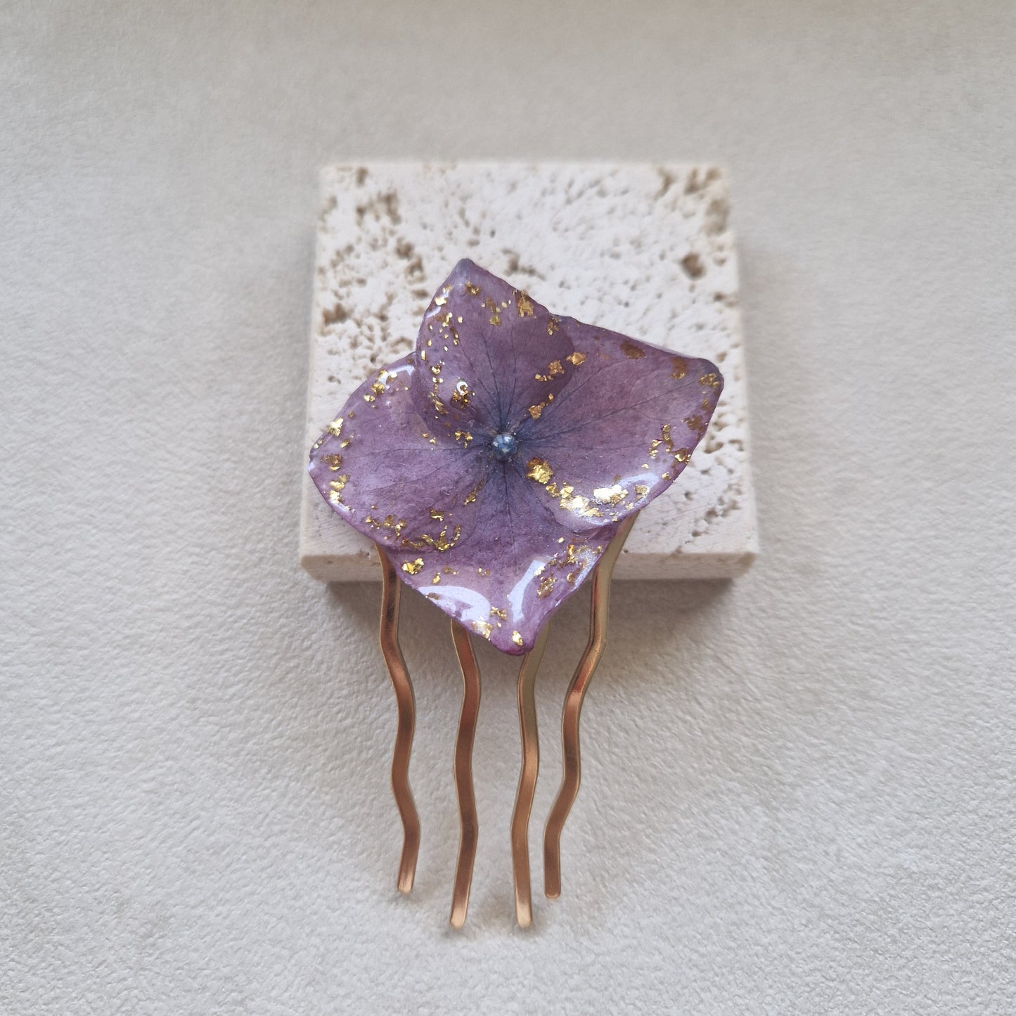 Accesoriu păr hortensie - Reflexe aurii