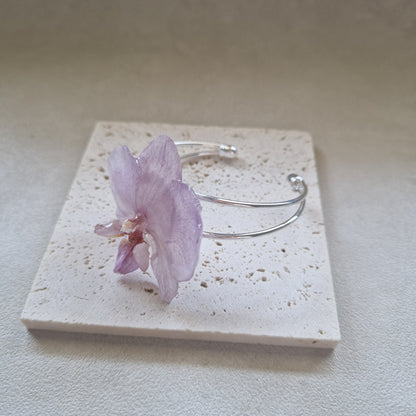 bratara mov floare orhidee naturala lucrata manual