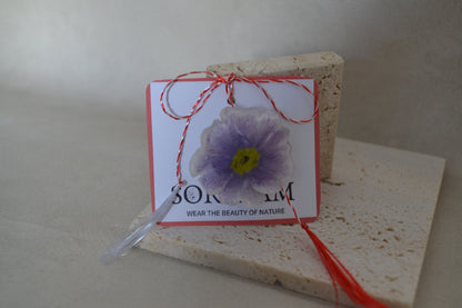 Broșă primula - Violet difuz