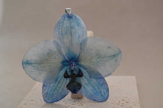 Pandantiv orhidee - Albastrul zorilor