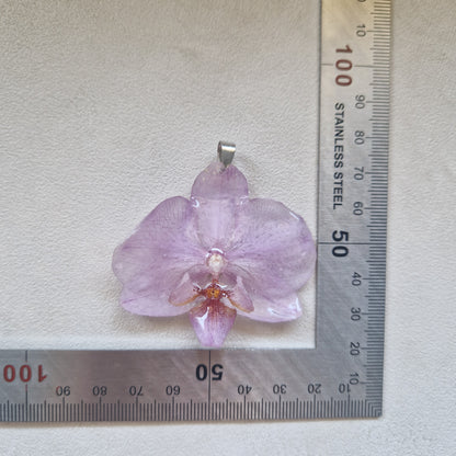 pandantiv mov floare orhidee 