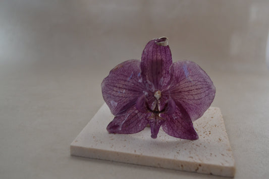 Pandantiv orhidee - Mov întunecat